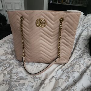 Elegant Beige Quilted Tote Bag